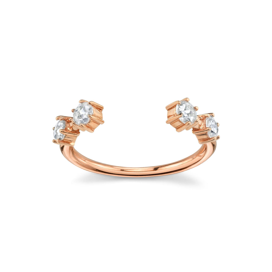 Marrow Fine Jewelry White Rose Cut Diamond Celestial Light Band [Rose Gold]