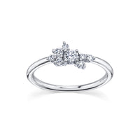 Marrow Fine Jewelry White Diamond Mini Cluster Vintage Inspired Ring [White Gold]