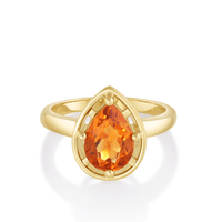 Marrow Fine Jewelry Citrine Pear Georgia Ring [Yellow Gold]