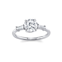 Marrow Fine Jewelry Classic Baguette White Diamond Engagement Ring [White Gold]