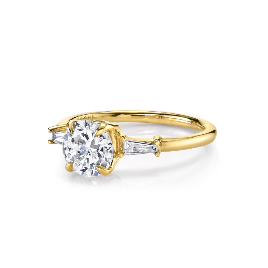 Marrow Fine Jewelry Classic Baguette White Diamond Engagement Ring [Yellow Gold]