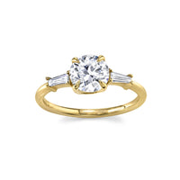 Marrow Fine Jewelry Classic Baguette White Diamond Engagement Ring [Yellow Gold]