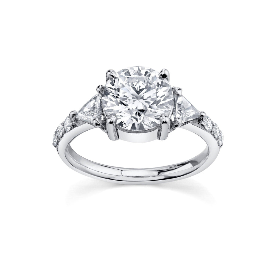 Marrow Fine Jewelry White Diamond Trillion Pave Engagement Ring [White Gold]