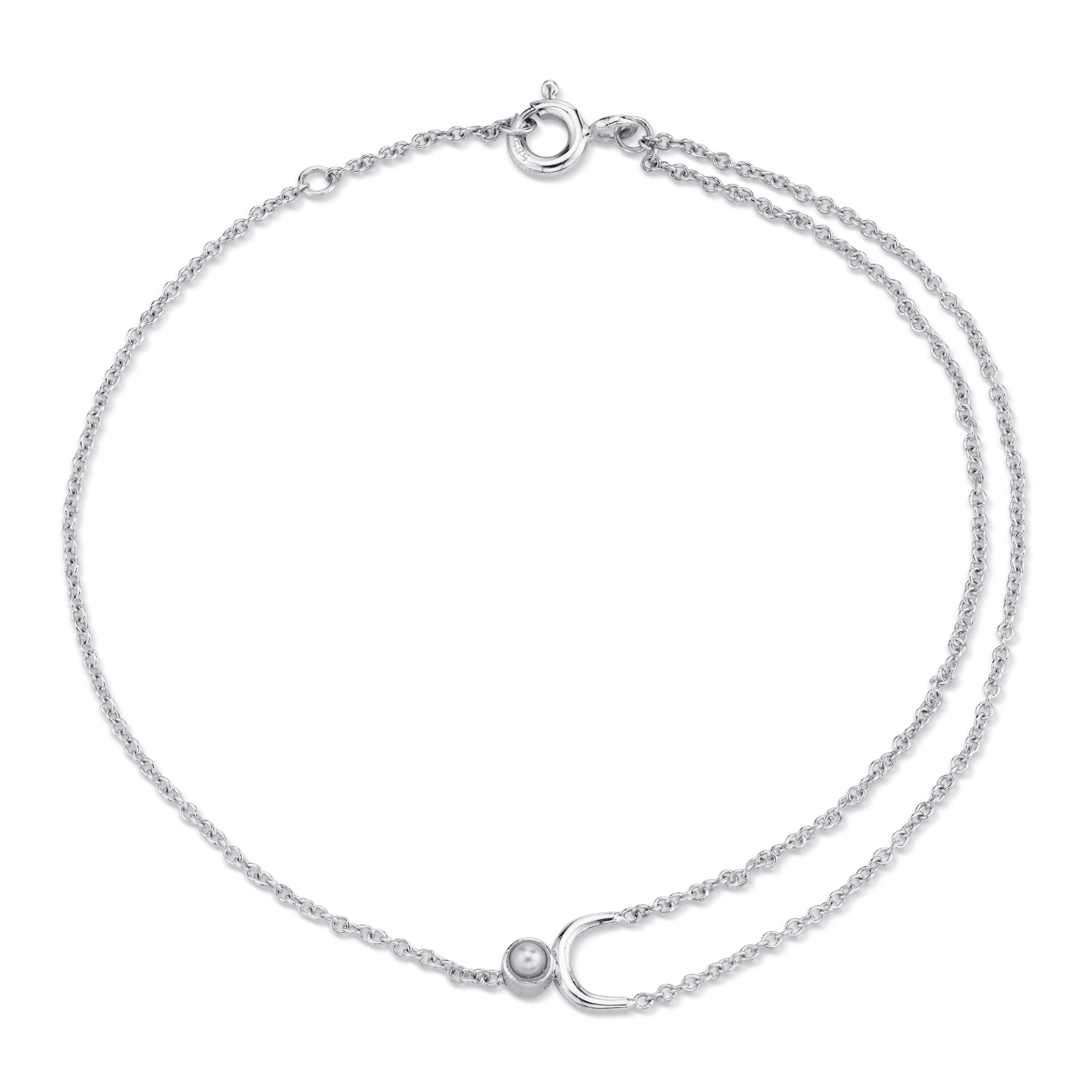 Dainty Pearl Arch Bracelet – Marrow Fine