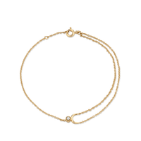 Marrow Fine Jewelry Dainty Pearl Arch Bracelet  [Yellow Gold]