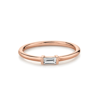 Diamond Straight Baguette Stacking Ring - April – Marrow Fine