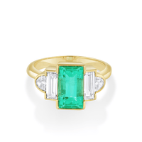 Marrow Fine Jewelry Emerald Art Deco Ring [Yellow Gold]