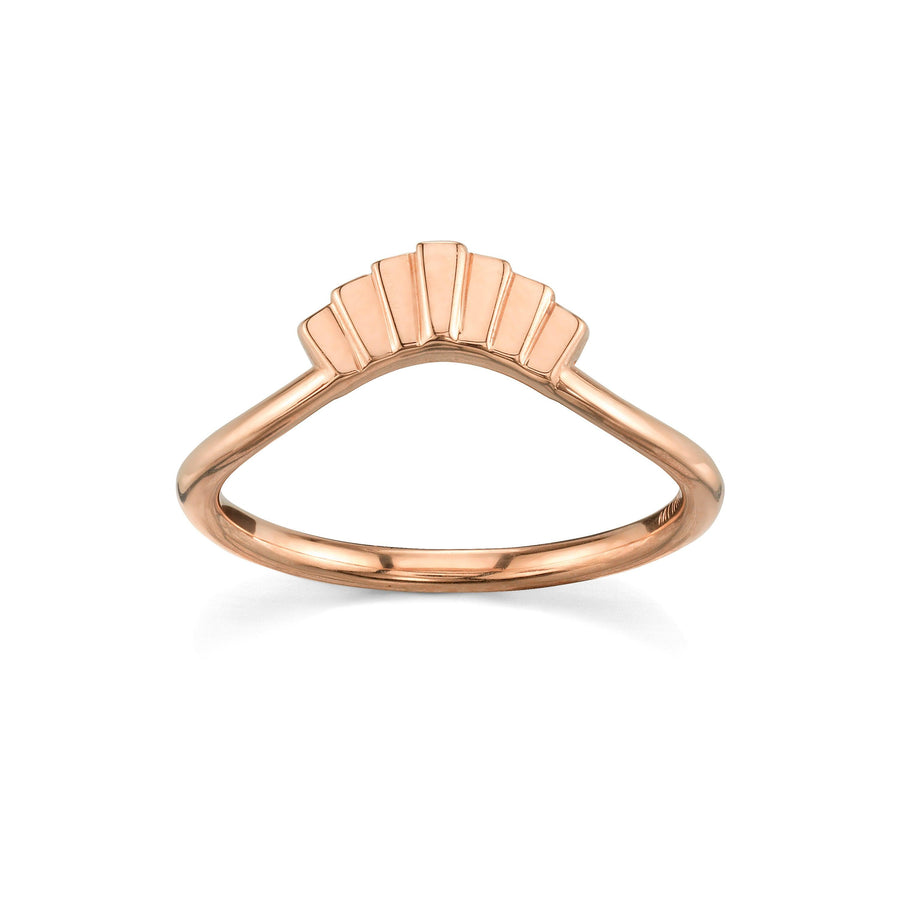Marrow Fine Jewelry Gold Art Deco Stacking Ring [Rose Gold]