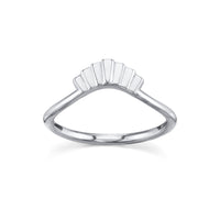 Marrow Fine Jewelry Gold Art Deco Stacking Ring [White Gold]
