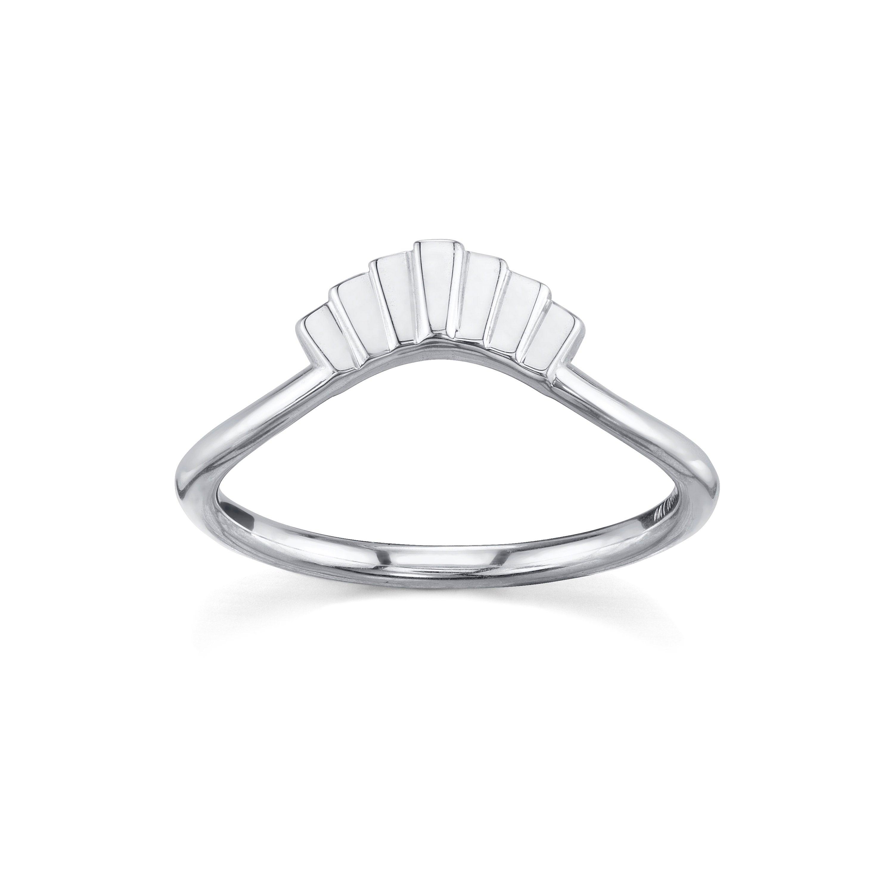 Marrow Fine Jewelry Gold Art Deco Stacking Ring