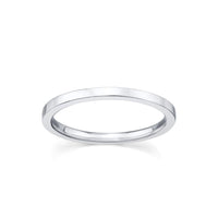 Marrow Fne Jewelry Everyday Thin Simple Stacking Band [White Gold]