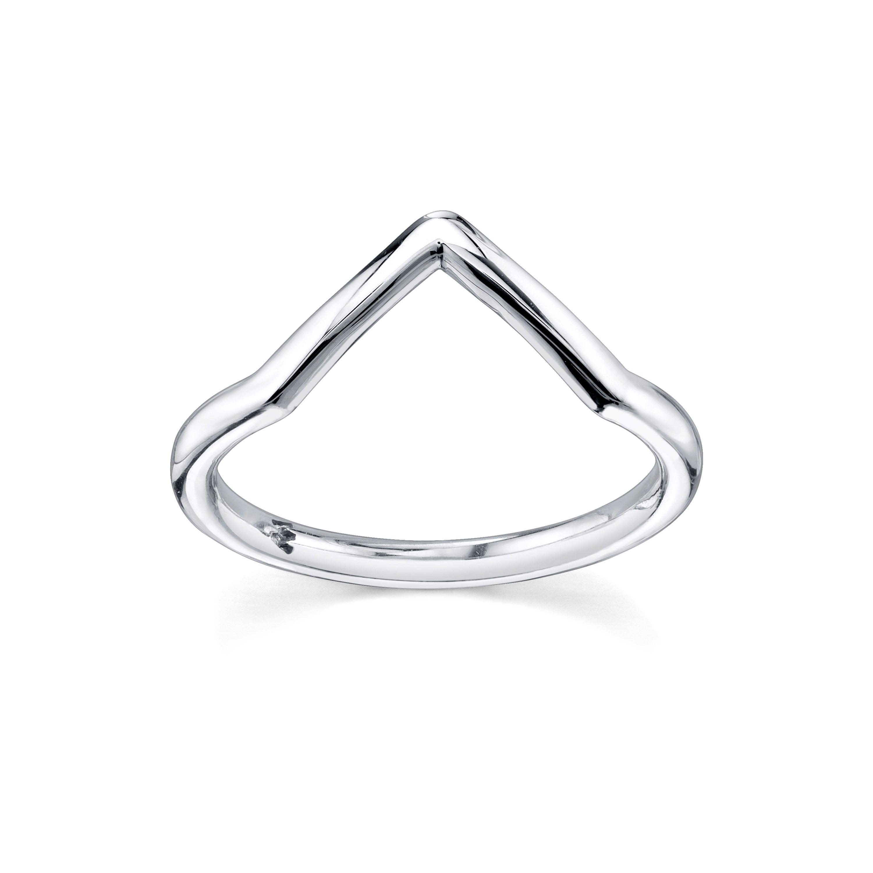 Marrow Fine Dainty Gold Triangle Stacking Band