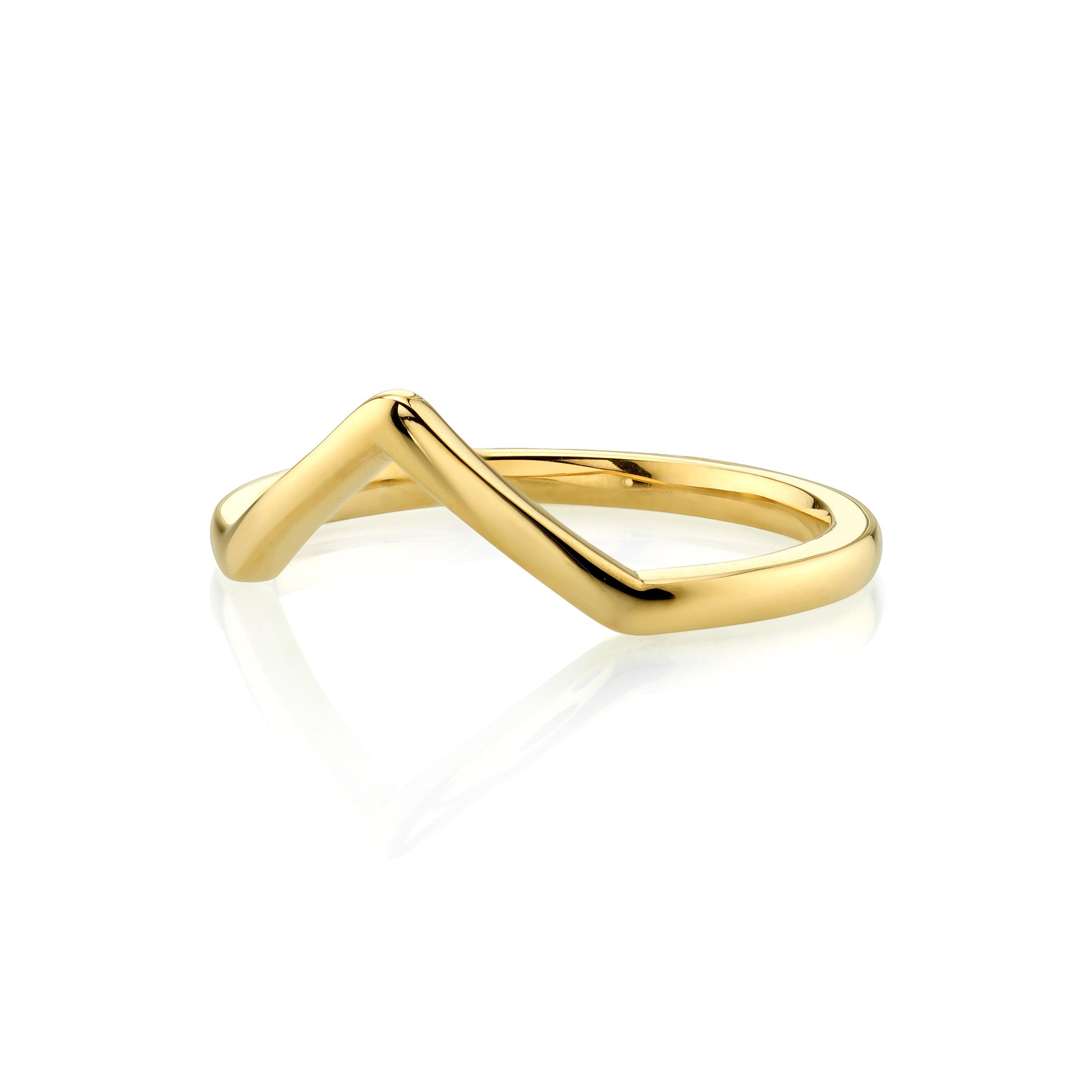 Marrow Fine Dainty Gold Triangle Stacking Band