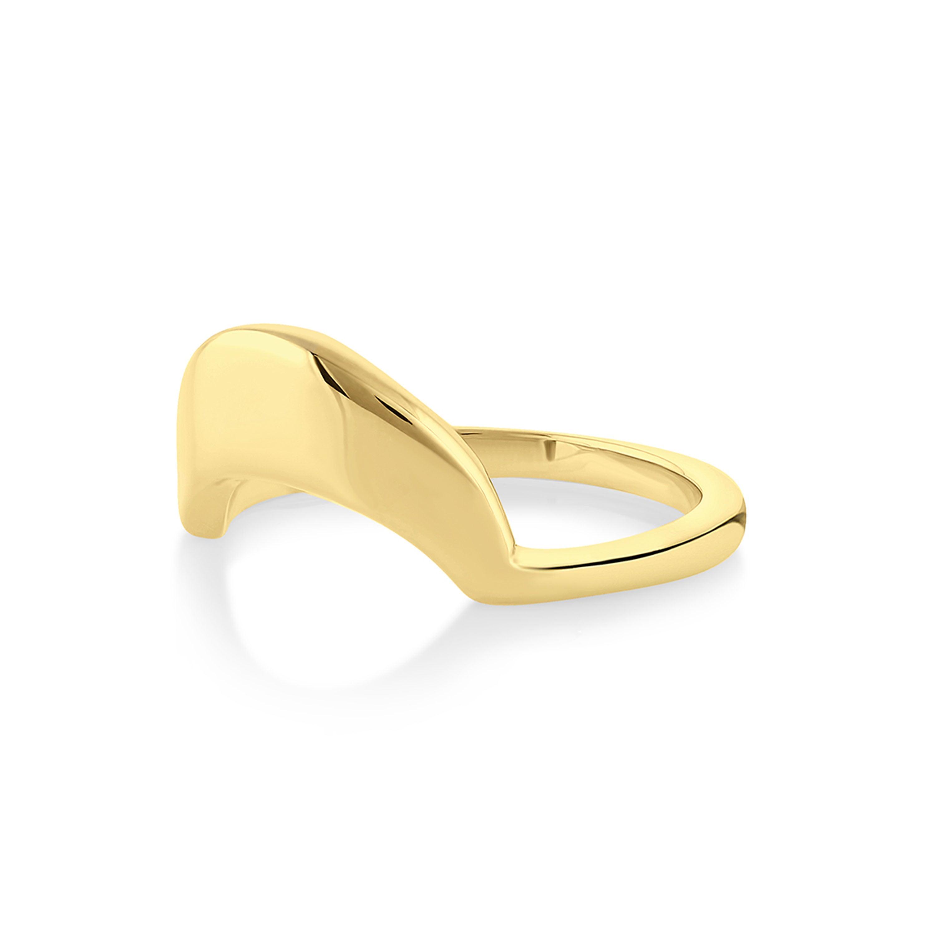 Marrow Fine Jewelry Arched Gold Stacking Band