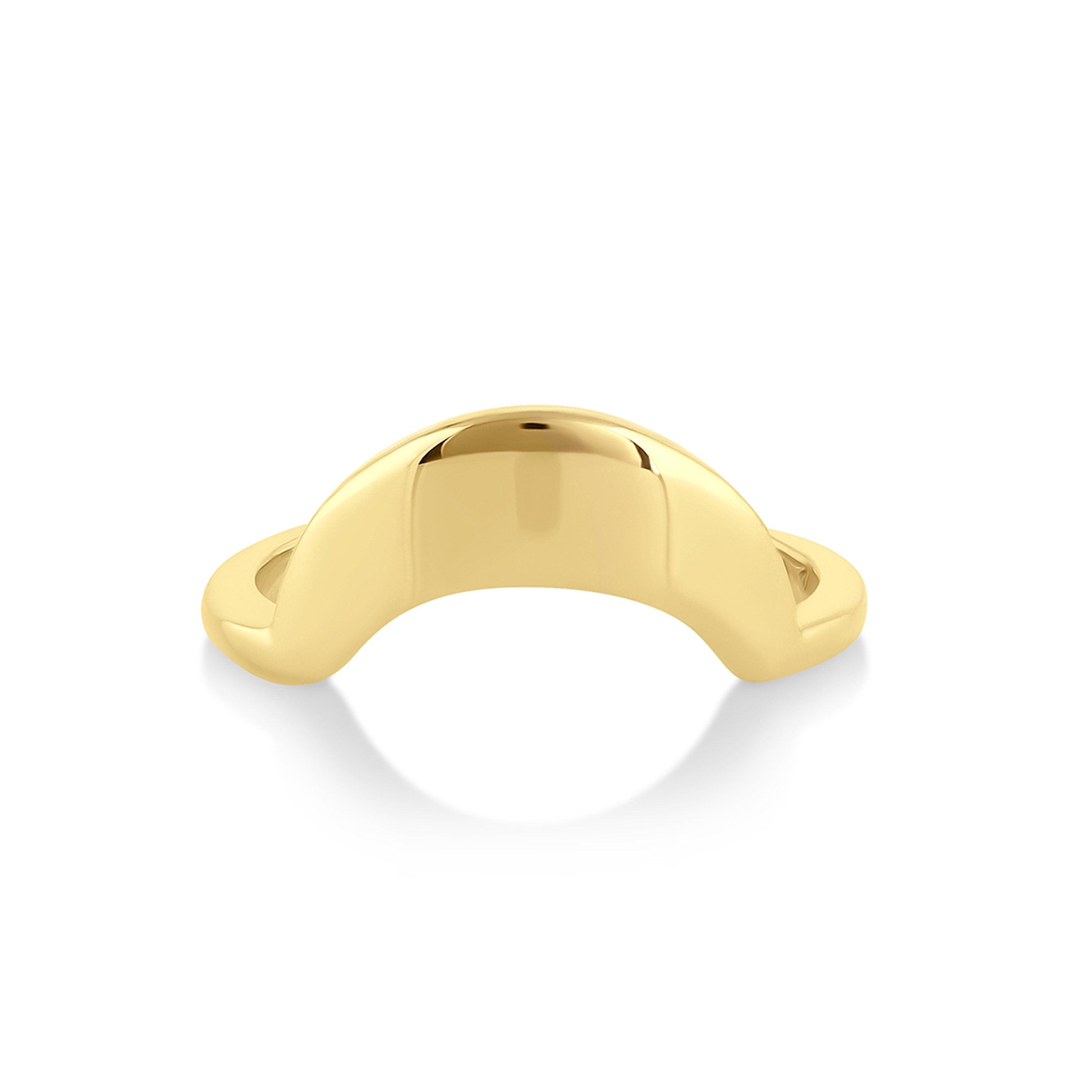 Marrow Fine Jewelry Arched Gold Stacking Band