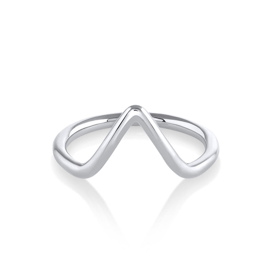 Marrow Fine Jewelry Triangle Stacking Ring [White Gold]