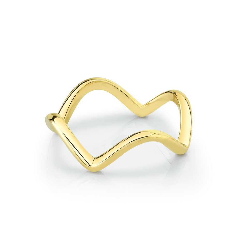 Marrow Fine Jewelry Dainty Squiggle Stacking Ring [Yellow Gold]