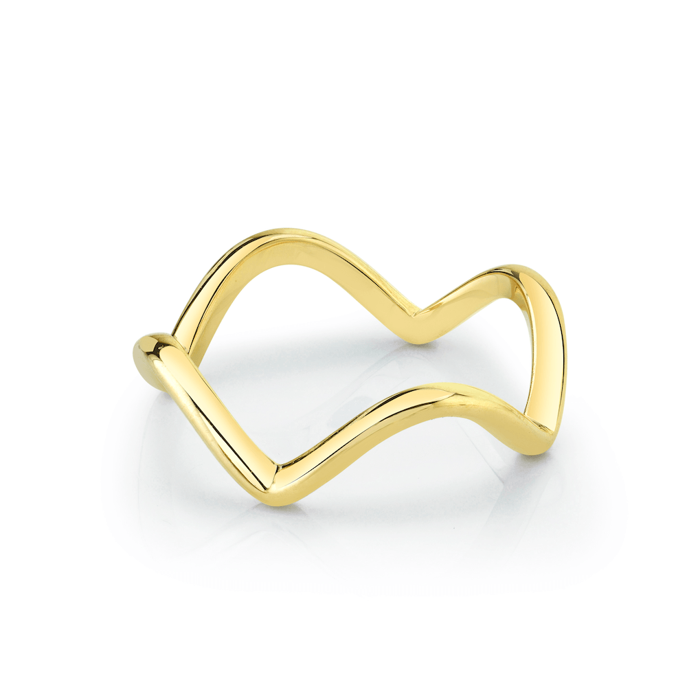 Marrow Fine Jewelry Dainty Squiggle Stacking Ring