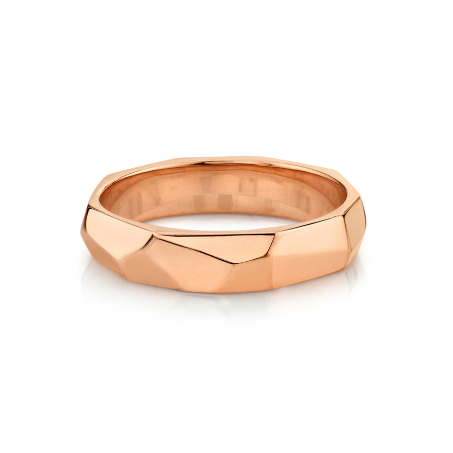 Marrow Fine Jewelry Faceted Men’s Band [Rose Gold]