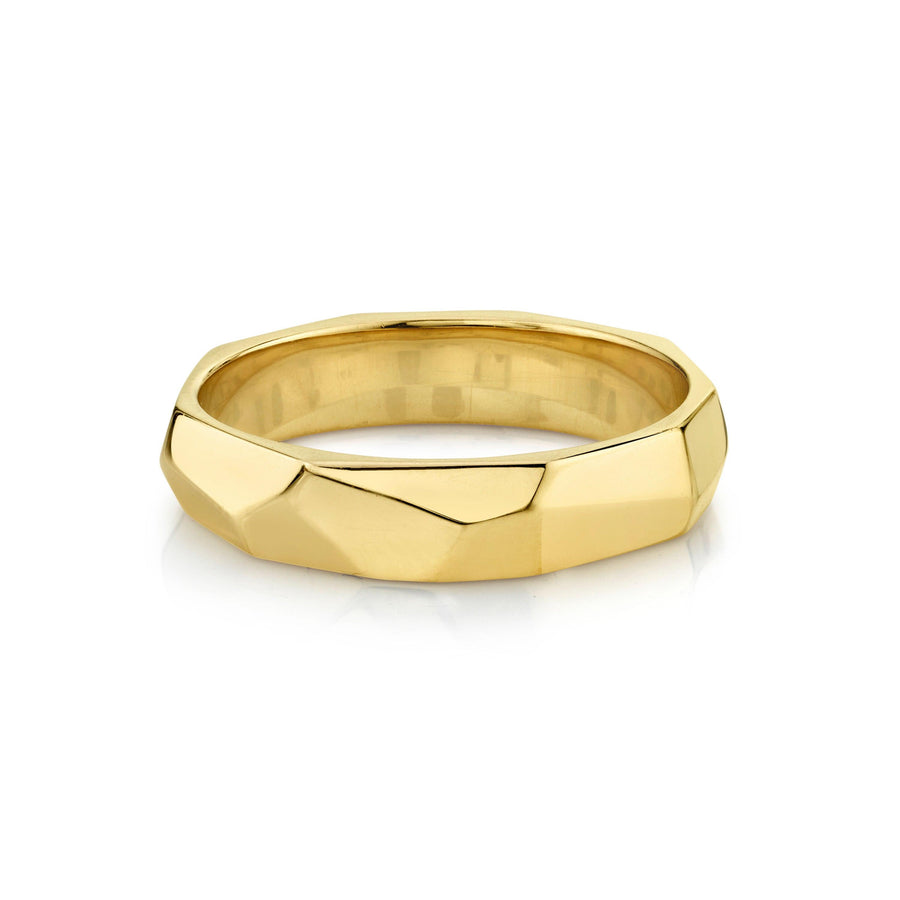 Marrow Fine Jewelry Faceted Men’s Band [Yellow Gold]