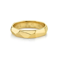 Marrow Fine Jewelry Faceted Men’s Band [Yellow Gold]