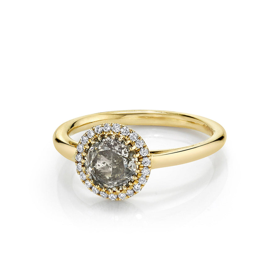 Marrow Fine Jewelry Galaxy Diamond Perfect White Diamonds Halo Ring [Yellow Gold]