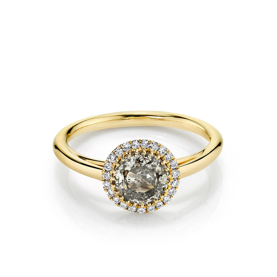 Marrow Fine Jewelry Galaxy Diamond Perfect White Diamonds Halo Ring [Yellow Gold]