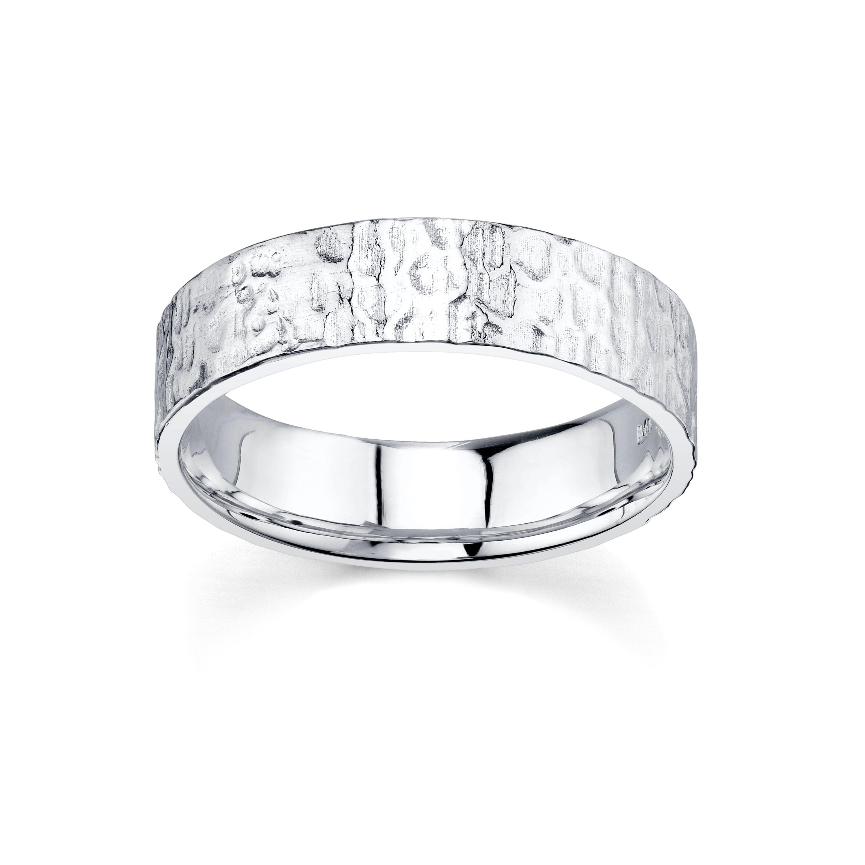 Hammered Men s Band Textured Men s Wedding Band Marrow Fine