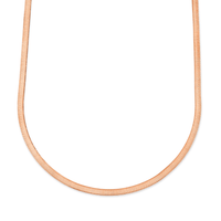 Marrow Fine Solid Gold Herringbone Chain Layering Necklace [Rose Gold]