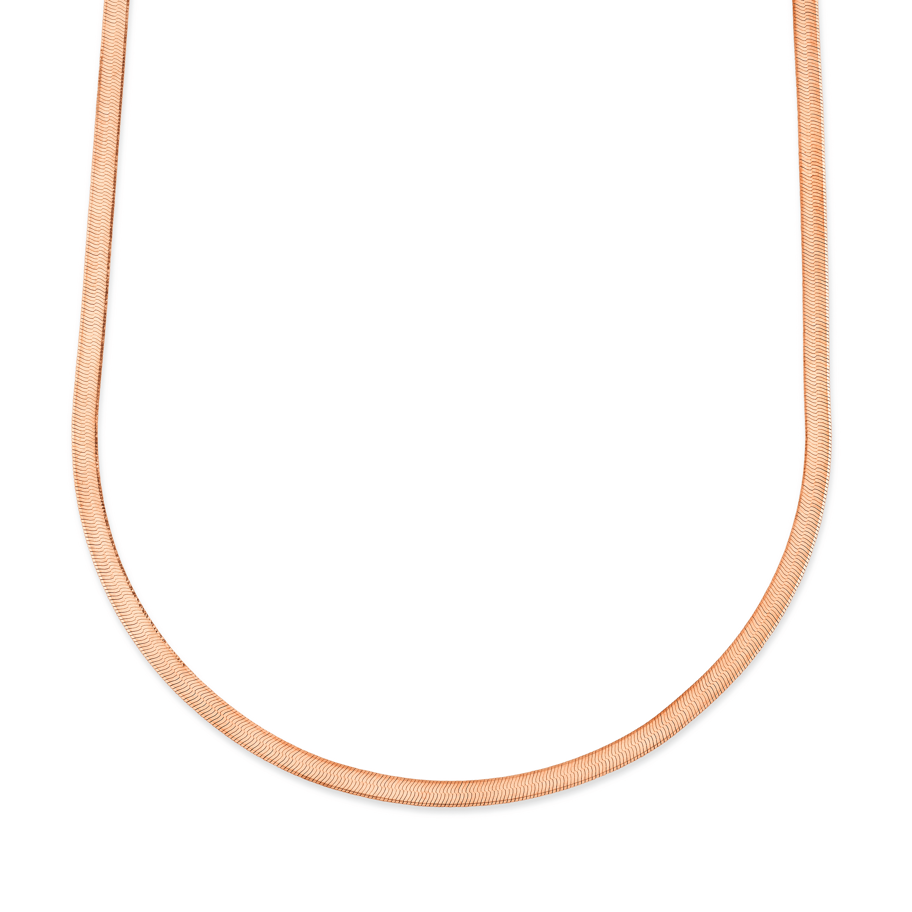 Marrow Fine Solid Gold Herringbone Chain Layering Necklace