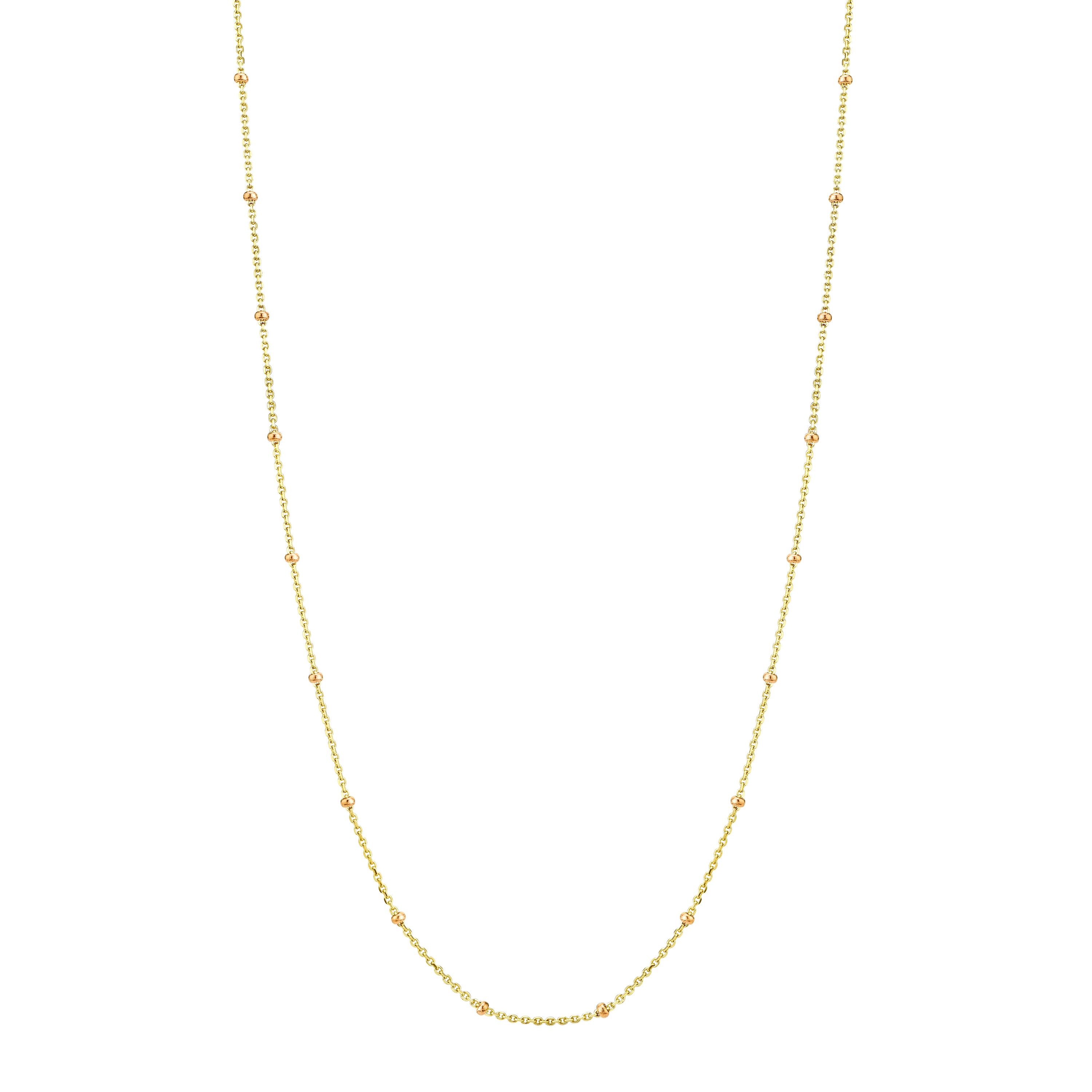 Marrow Fine Jewelry Dainty Gold Beaded Chain Layering Necklace