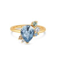 Marrow Fine Jewelry Light Blue Pear Sapphire Cluster Ring [Yellow Gold]