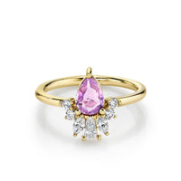 Marrow Fine Jewelry Lilac Pink Sapphire Pear Ring [Yellow Gold]