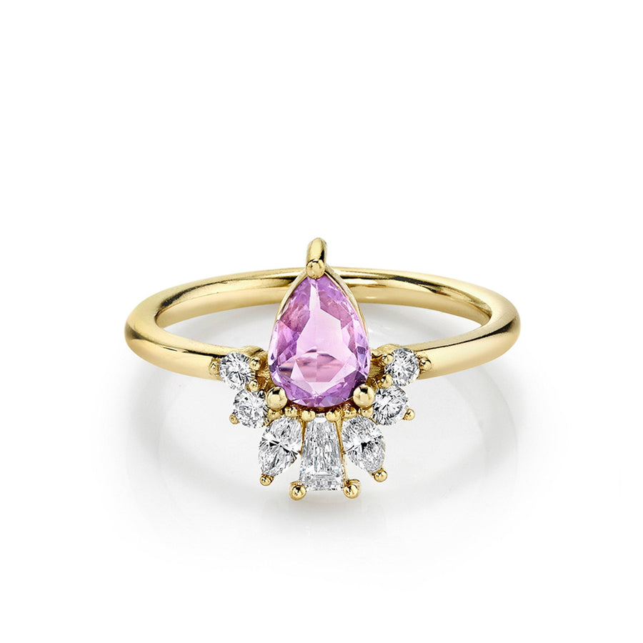 Marrow Fine Jewelry Lilac Pink Sapphire Pear Ring [Yellow Gold]