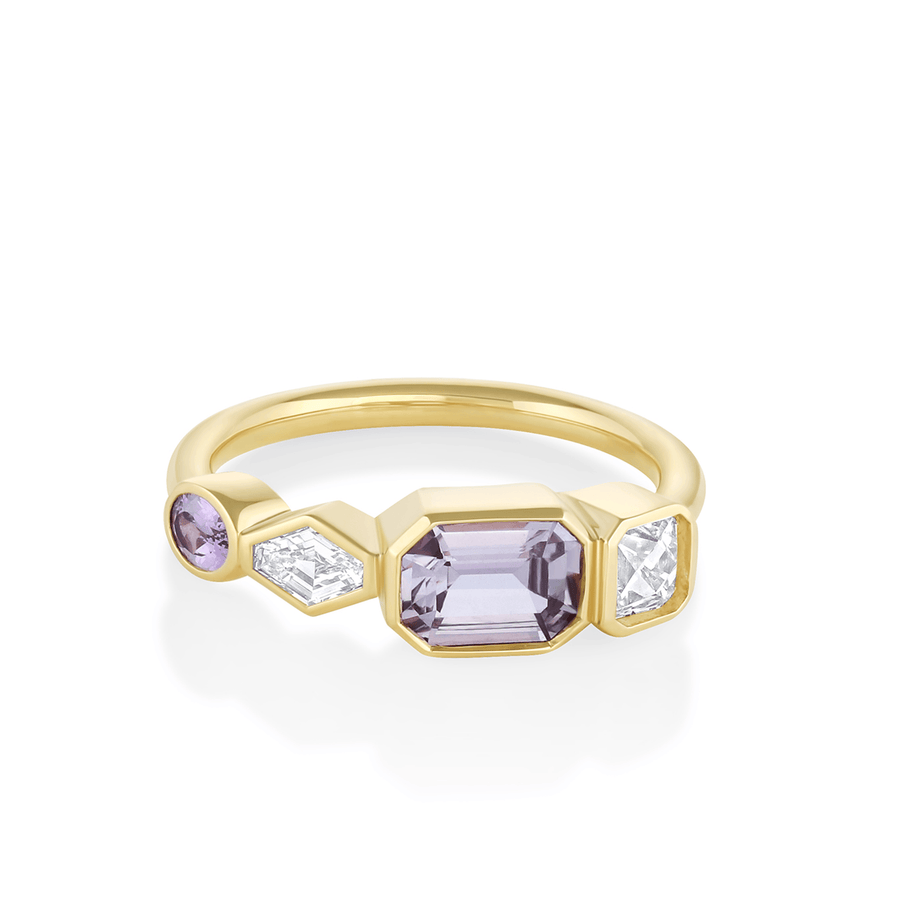 Marrow Fine Jewelry Lilac Sapphire Linear Ring [Yellow Gold]