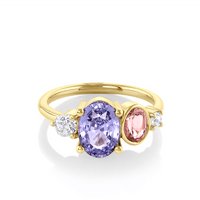 Marrow Fine Jewelry Lavender Sapphire Linear Ring [Yellow Gold]