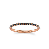 Marrow Fine Jewelry Black Diamond Pave Eternity Stacking Band [Rose Gold]