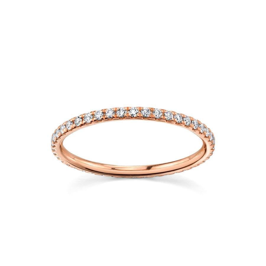 Marrow Fine Jewelry White Diamond Pave Eternity Stacking Band [Rose Gold]
