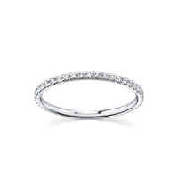 Marrow Fine Jewelry White Diamond Pave Eternity Stacking Band [White Gold]