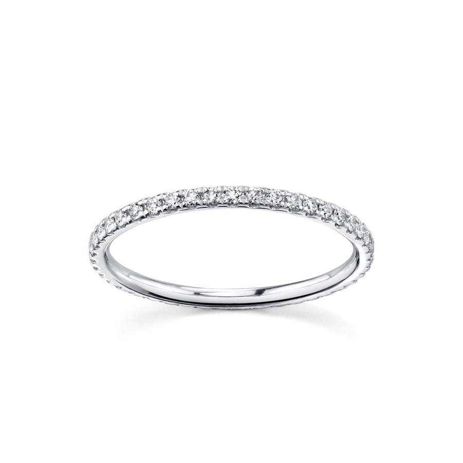 Marrow Fine Jewelry White Diamond Pave Eternity Stacking Band [White Gold]