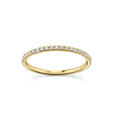 Marrow Fine Jewelry White Diamond Pave Eternity Stacking Band [Yellow Gold]