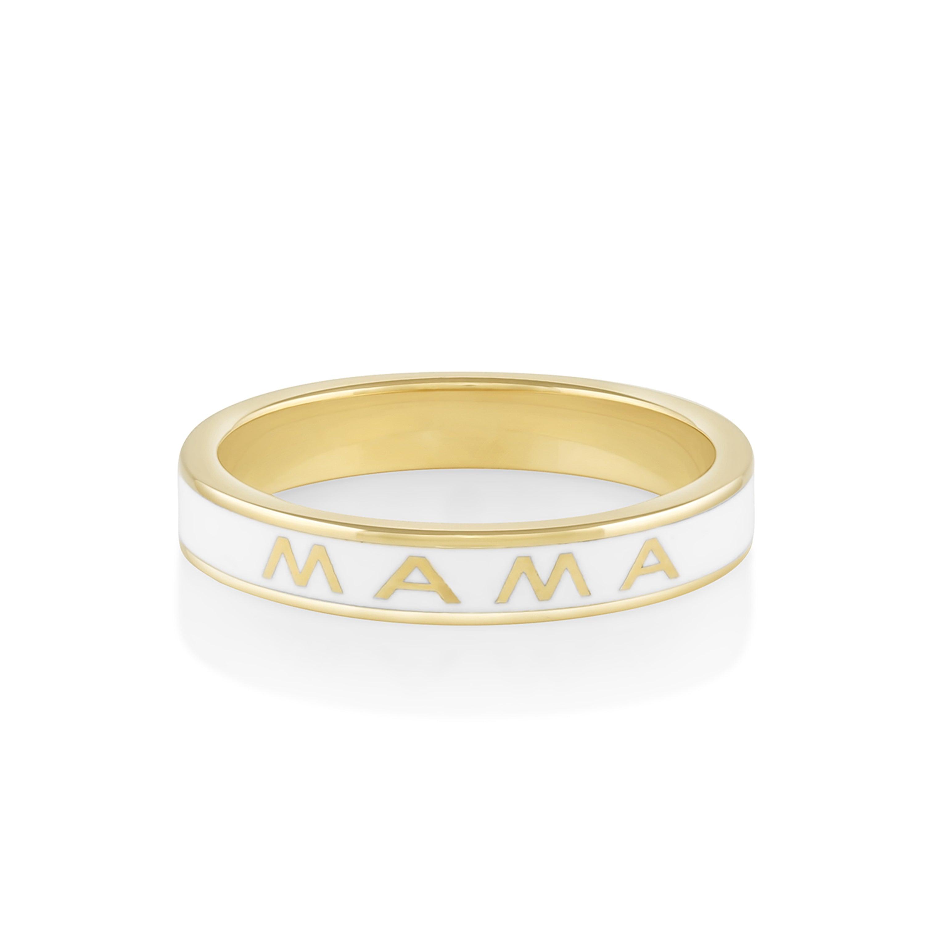 Marrow Fine Jewelry White Mama Enamel Band