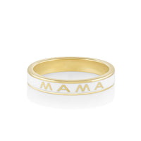 Marrow Fine Jewelry White Mama Enamel Band [Yellow Gold]