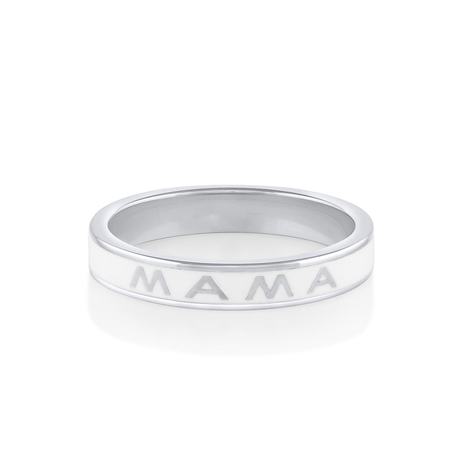 Marrow Fine Jewelry White Mama Enamel Band [Yellow Gold]