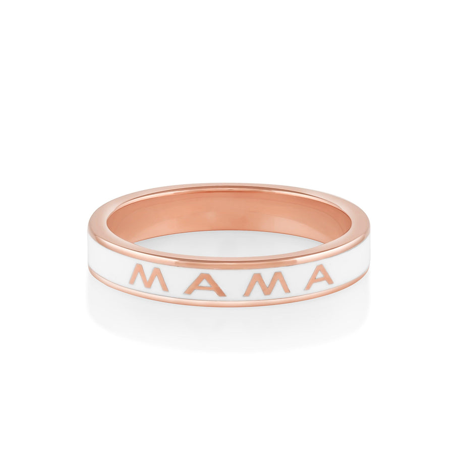 Marrow Fine Jewelry White Mama Enamel Band [Rose Gold]