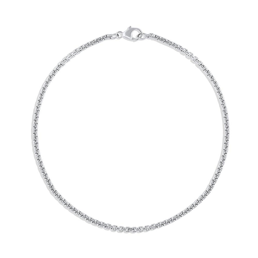 Marrow Fine Jewelry Dainty Box Chain Bracelet [White Gold]