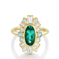 Marrow Fine Jewelry Tourmaline Opal Ballerina Ring [Yellow Gold]