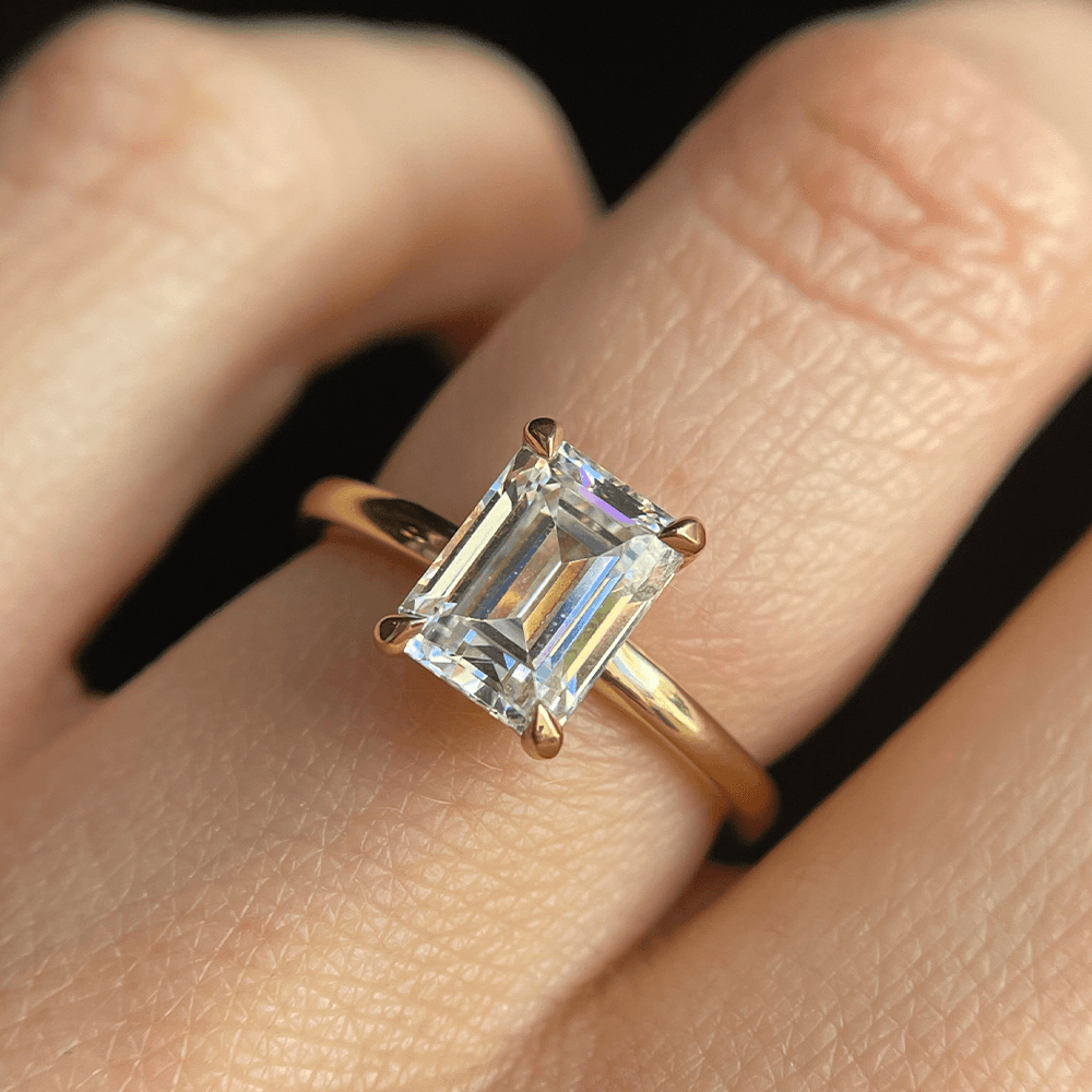 High Jewelry | Emerald Cut Lab Diamond Ring | Jean Dousset