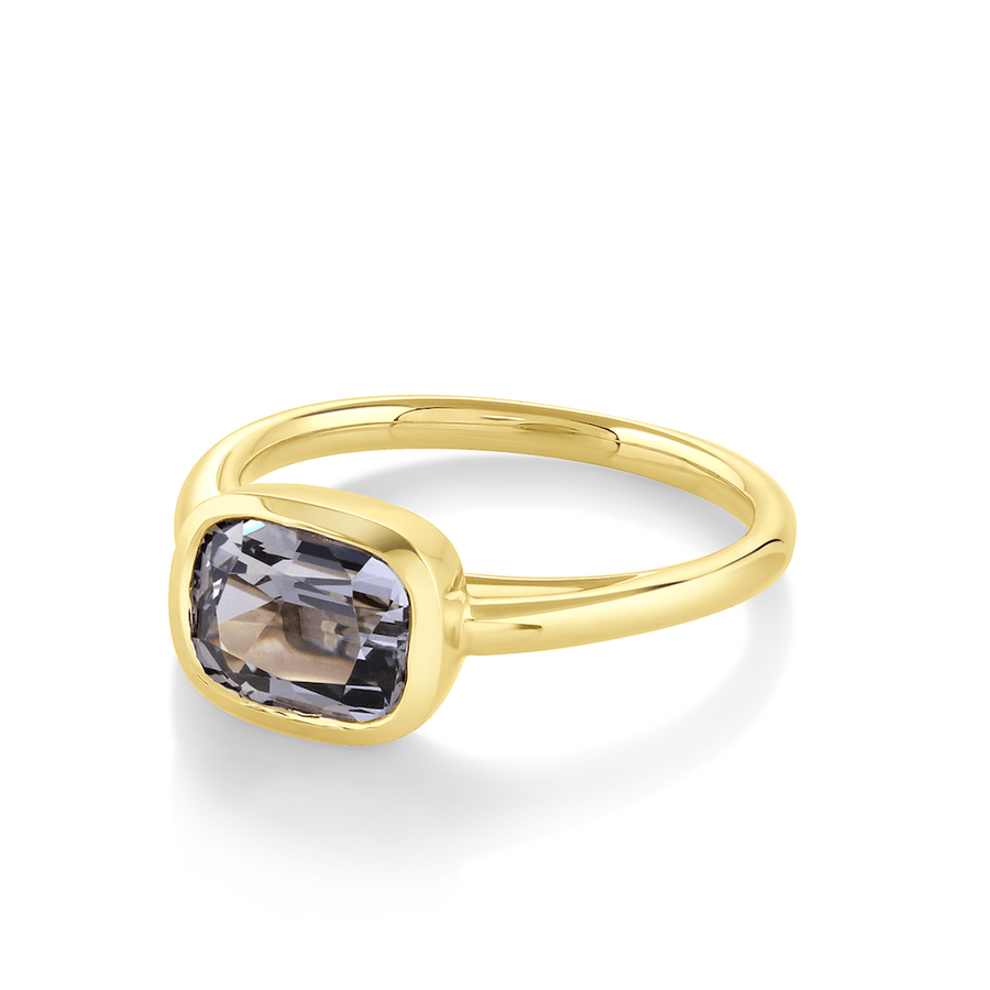 Marrow Fine Jewelry Grey Spinel Bezel Ring [Yellow Gold]