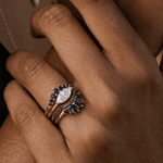 Marrow Fine Jewelry Black Diamond Seven Stones Stacking Ring